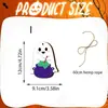 Placa Decorativa de Halloween Fofa e Peculiar de Fantasma Branco com Corda para Pendurar, Perfeita como Presente Decorativo