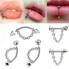 Popular Transfronterizo Desmontable Labio Uña Anillo para Labio Uña de Ceja Uña de Oreja Doble Uso Acero de Titanio Punta Cónica Joyería para Piercing