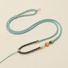 Collar de piedra ojo de tigre cuerda colgante hecho a mano cuerda colgante jade valiente cuerda colgante de jade cuerda tejida a mano cuerda de juego de texto
