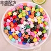 Contas Acrílicas Estrela de Cinco Pontas Pintadas de 13mm Pulseiras DIY Feitas à Mão Correntes para Celular Acessórios Contas Soltas 3D Acessórios para Joias