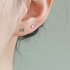 Brincos de Tarraxa Retangulares com Diamante Verde em Prata de Lei S925 para Mulheres, Brincos Versáteis Minimalistas e Sofisticados