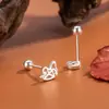 Pendientes de Caballo de Madera y Moneda de Cobre para Mujer, Tachuelas de Diseño Nicho, Amigables para Dormir, de Rosca, Pendientes para el Cuidado del Agujero de la Oreja