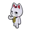Anime Japonês Vovó de Alta Velocidade Formato de Gato da Sorte Metal Pintado Emblema Desenho Animado Divertido Animal Gato Broche
