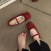 Sapatilhas de Balé Francesas Sapatos de Boca Baixa para Mulheres 2025 Verão Novo Sapatos Estilo Balé de Sola Fina