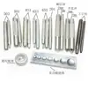 Conjunto de ferramentas de instalação de fivela de pressão de metal 633 501 201 punção de rebite fivela de cinco garras fivela de jeans molde de batida manual