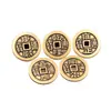 Monedas de Cinco Emperadores de cobre engrosado, monedas de estilo antiguo, monedas de latón Shunzhi, Qianlong, Kangxi, Jiaqing, adornos para umbral de puerta, venta al por mayor