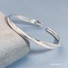 Pulsera Möbius de Plata Esterlina 9999 para mujer, sólida, abierta, retorcida, pulsera de moda para novia, regalo para las fiestas