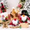 Suprimentos para Decoração de Natal Homem da Floresta Boneco Velho Ornamento Galhadas Gnomo Rudolph Boneco Pequeno Ornamento
