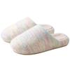 Fábrica de Sapatos Qidan Chinelos de Algodão Femininos Outono e Inverno Casa Interior Quente Silencioso Antiderrapante Par Par de Chinelos Peludos Femininos de Inverno