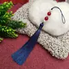 Yixiangfei 10cm borla con borlas y cuentas marcapáginas ropa infantil sombrero colgante manualidades cheongsam adornos para hombros de nube