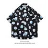 Ilha de Hainan Camisa Floral de Manga Curta Roupa de Praia Sanya Havaí Tailândia Viagem Masculina Casal Casual Solta