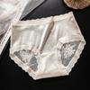 Ropa Interior Sexy de Encaje con Aberturas para Mujer 10A Antibacterial Entrepierna de Seda Cuidado Shorts Calzones de Satén Ligeros y Transpirables