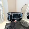 Verano Nueva Bolsa Cruzada de Pecho para Mujer, Moderna Pu Simple Estilo Retro Cadena Decorativa Riñonera, Bolso de Hombro de Moda