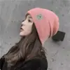 Gorro para hombres y mujeres, gorro de lana tejido cálido de invierno, nuevo gorro de algodón moderno y de moda, gorro de ciclismo para hombre con forro polar