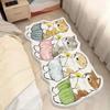 Alfombra de cachemira de dibujos animados linda resistente a las manchas y fácil de cuidar manta de noche sala de estar antideslizante absorbente manta aislante suministro directo de fábrica