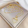[Acero de titanio] Collar de boda con diamantes de lujo Love Light, ideal para banquetes transfronterizos, para mujeres, celebridades de Internet, cadena de clavícula a juego, acero de titanio.