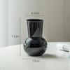 Vaso de vidro de nicho medieval francês pequenos ornamentos sala de estar preto transparente arranjo de flores hidropônicas flores secas sentido avançado