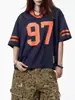 Camiseta de Manga Corta para Mujer, Marca de Moda, Verano Holgada, Manga Tres Cuartos, Nuevo Modelo 2026, Estilo Celebridad de Internet, Top Sencillo Estampado
