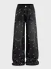 Talla europea [Transfronterizo para Hombre] Pantalones de mezclilla negros street no elásticos para hombre para todas las estaciones