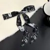 Pañuelo de Imitación Seda con Patrón de Flor de Anacardo, Cinta Larga Versátil para Atar Bolsas, Diadema, Goma para el Cabello, Bufanda Decorativa, Corbata, Cinturón de Moda