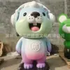 Escultura Personalizada de Personagem de Desenho Animado para Fone de Ouvido em Fibra de Vidro com Gradiente, Baseada em Imagens Fornecidas, Instalação de Arte de IP de Marca, Decoração de Piso