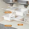 Estante Retráctil para Gabinete Fregadero de Cocina Capa Inferior Almacenamiento Olla Utensilios de Cocina Debajo del Fregadero Estante de Almacenamiento de Doble Capa