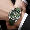 Reloj de Pulsera Deportivo de Cuarzo Cronógrafo de Lujo para Hombre, Resistente al Agua con Correa de Silicona, Elegante Reloj Multicolor para el Uso Diario