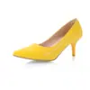 Comercio Exterior Zapatos de Tacón Alto para Mujer Talla Grande y Pequeña Punta Fina Simple Tacón de Aguja Zapatos de Primavera y Otoño A6