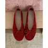 Zapatos de Salón Retro de Primera Cita para Mujer, Nuevos Zapatos Planos de Ballet Poco Profundos Estilo Primavera, Zapatos Planos tipo Abuela sin Cordones