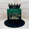 Decoración de Pastel de Cumpleaños Feliz Princesa de Acrílico Suministros para Fiesta de Repostería para Damas Descuento por Volumen