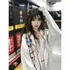 Sudadera con capucha de estilo americano simple y perezoso para mujer, Otoño e Invierno, Nueva, Holgada, de terciopelo, Engrosada, Chaqueta cárdigan con cremallera para pareja