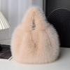 TikTok Novo Estilo Maomao Bolsa Outono e Inverno Feminino High-end Ombro Crossbody Nuvem Faux Fox Fur Bolsa Bolsa para Mulheres Transporte de Mão