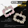 Hebilla Cuadrada de Metal Transfronteriza Perla Rosa Diamante Decoración para Zapato Hebilla Decorativa Desmontable para Zapato de Boda Accesorios para Zapato de Sandalia Accesorios para Zapato de Tacón Alto