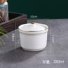 Olla de Cerámica Comercial Shaxian con Tapa para Una Persona Vajilla Dorada Moon Center Suplemento Olla de Sopa de Porcelana Fina