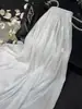 Saia Plissada com Caimento Estilo Retrô, Efeito Emagrecedor, Cintura Alta, Corte A, Gaze Plissada de Chiffon Brilhante Perolado de Alta Qualidade