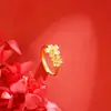 Anillo de Camelia de Montaña de Arena Vietnamita para Mujer, Color Duradero, Diseño de Nicho, Estilo Simple Único, Anillo Abierto de Latón