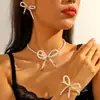 Pendientes de lazo más vendidos en Amazon transfronterizos simples europeos y americanos ins de alta gama pendientes de lazo dorados