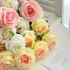 Flores Artificiais Rosa Gelo Triturado Estilo Ins Atacado Rosas Azuis Decoração de Sala de Estar Dia dos Namorados Flores Falsas Arranjo de Cena para Salão de Casamento