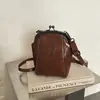 Bolso Cruzado de Estilo Retro Transfronterizo de Temperamento Sencillo para Mujer Nuevo Moda Otoño Invierno Versátil Sensación de Alta Gama Bolso de Hombro Único Tipo Concha