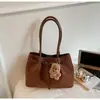 Bolso Tote Retro de Gran Capacidad para Mujer, Bolso de Hombro Simple de Gamuza y Felpa, Bolso de Moda para el Trabajo 2026