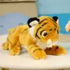 Simulación Transfronteriza Muñeco Tigre Juguete de Peluche Muñeco Tigre del Noreste Acostado Tigre Zoológico Regalo Regalo para Niños