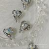 Pendientes de aleación de lujo de alta calidad con forma de gota de diamantes de imitación, tarjeta de amor de 13 mm, para hacer tú mismo, collares, pulseras, adornos de alta calidad.