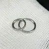 F136/G23 Anel Full Diamond em Liga de Titânio Joia para Piercing Studs de Titânio Studs de Lábio Studs de Hélice de Orelha Atacado