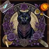 Toalha de Mesa Tarot Fase da Lua Geométrico Jogo de Cartas Tarot Tecido de Mesa Veludo