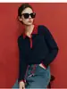 Nuevo Suéter de Punto Cableado Vintage SymphonyELLEE con Cuello Polo para Mujer Ropa de Punto Primavera 2026