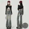 Jeans Wide Leg Vintage de Cintura Alta para Mulheres, Tendência Outono/Inverno 2025, Novo Jeans Bootcut Popular Slim-Fit Petite