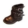 Nuevas Botas Infantiles Otoño 2026 Moda y Estilo Hebilla de Cinturón Botas Individuales para Niñas con Tachuelas Botas de Moda