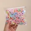 Coloridos pasadores de pelo de pulgar estilo coreano para niños y niñas, lindas diademas, dulces cordones para el pelo de niños, gomas elásticas de alta elasticidad, accesorios para el pelo