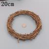 Corona de Navidad Artesanía Natural de Madera Anillo de Ratán Guirnalda de Ratán Anillo de Ratán DIY Colgante Decoración Navideña Ratán
