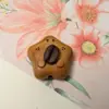 Acessórios de Urso Coração de Grão de Café de Madeira de Pêssego Velha Contas Soltas Brinquedo DIY Acessórios para Joias Contas Soltas Pulseira com Contas Colar